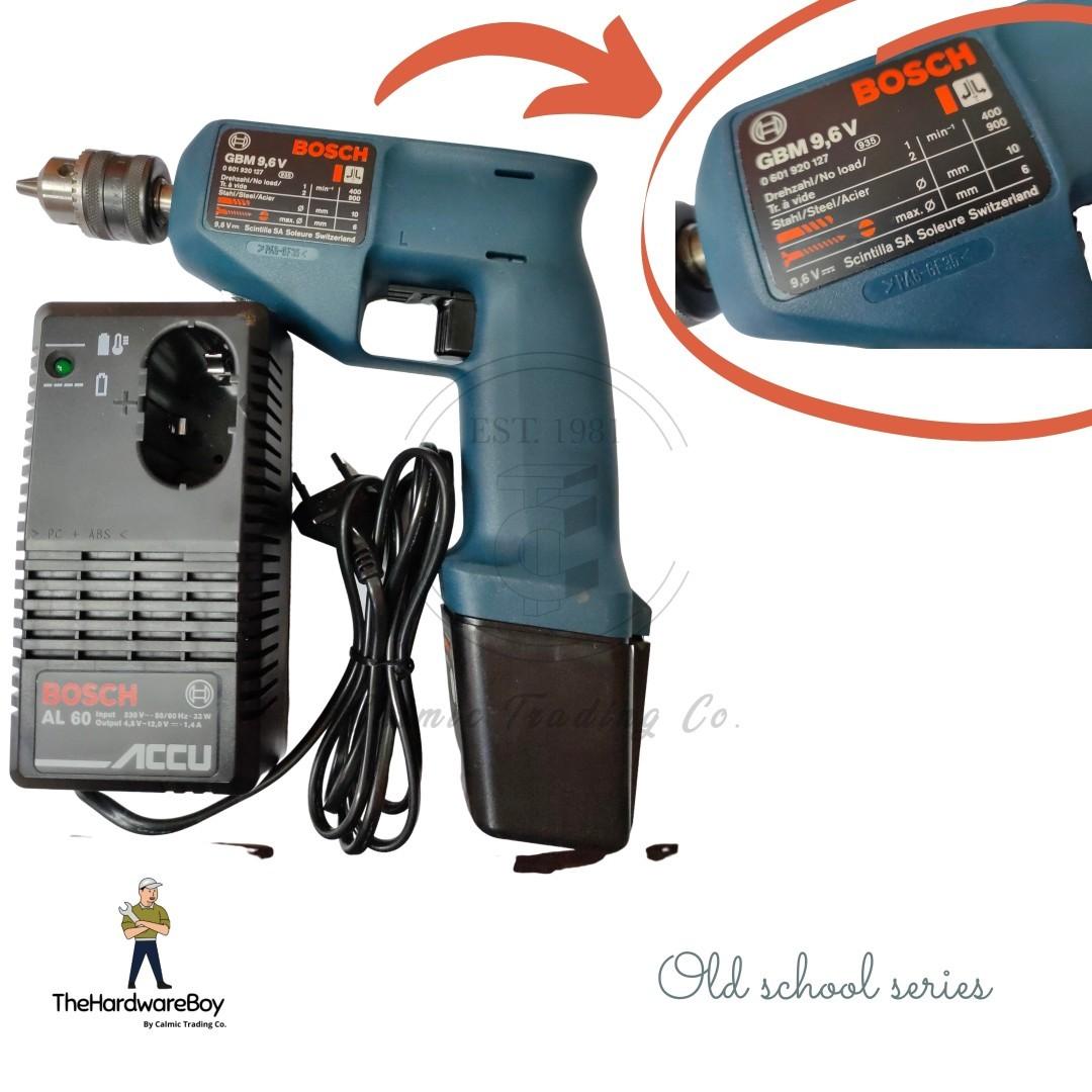 Cordless Power Drill Bosch GBM 9,6 V (Made in Switzerland), Furniture & Home Living, Home