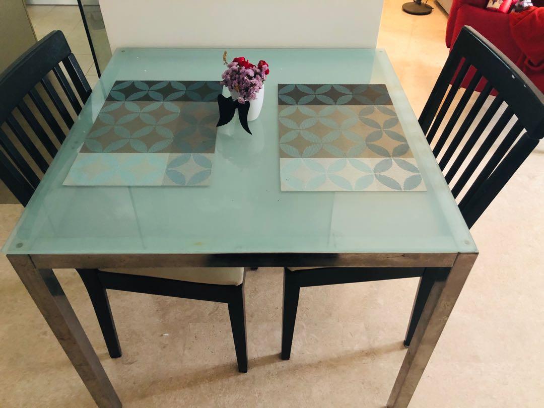 Dining Coffee Table 2 Wooden Chairs For Sale Furniture Tables Chairs On Carousell