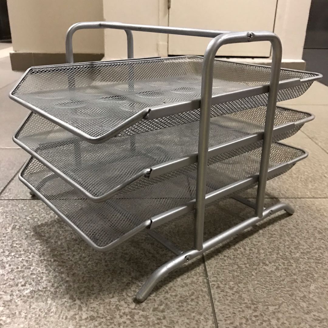Metal Racking For Paperwork Documents Rack Organiser / Letter / silver- Solid Metal Piece, Tray can ...