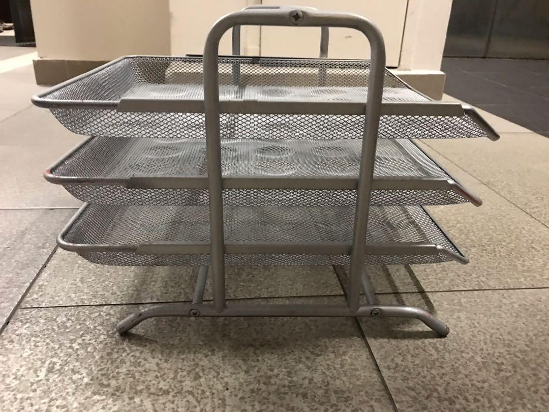 Metal Racking For Paperwork Documents Rack Organiser / Letter / silver- Solid Metal Piece, Tray can ...