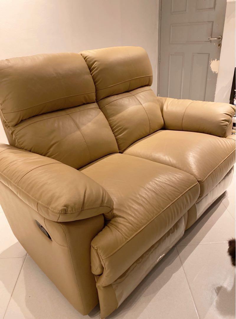 Final Sale Leather Incliner Sofa Furniture Sofas On Carousell