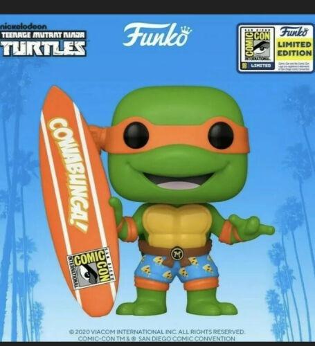 funko pop michelangelo with surfboard