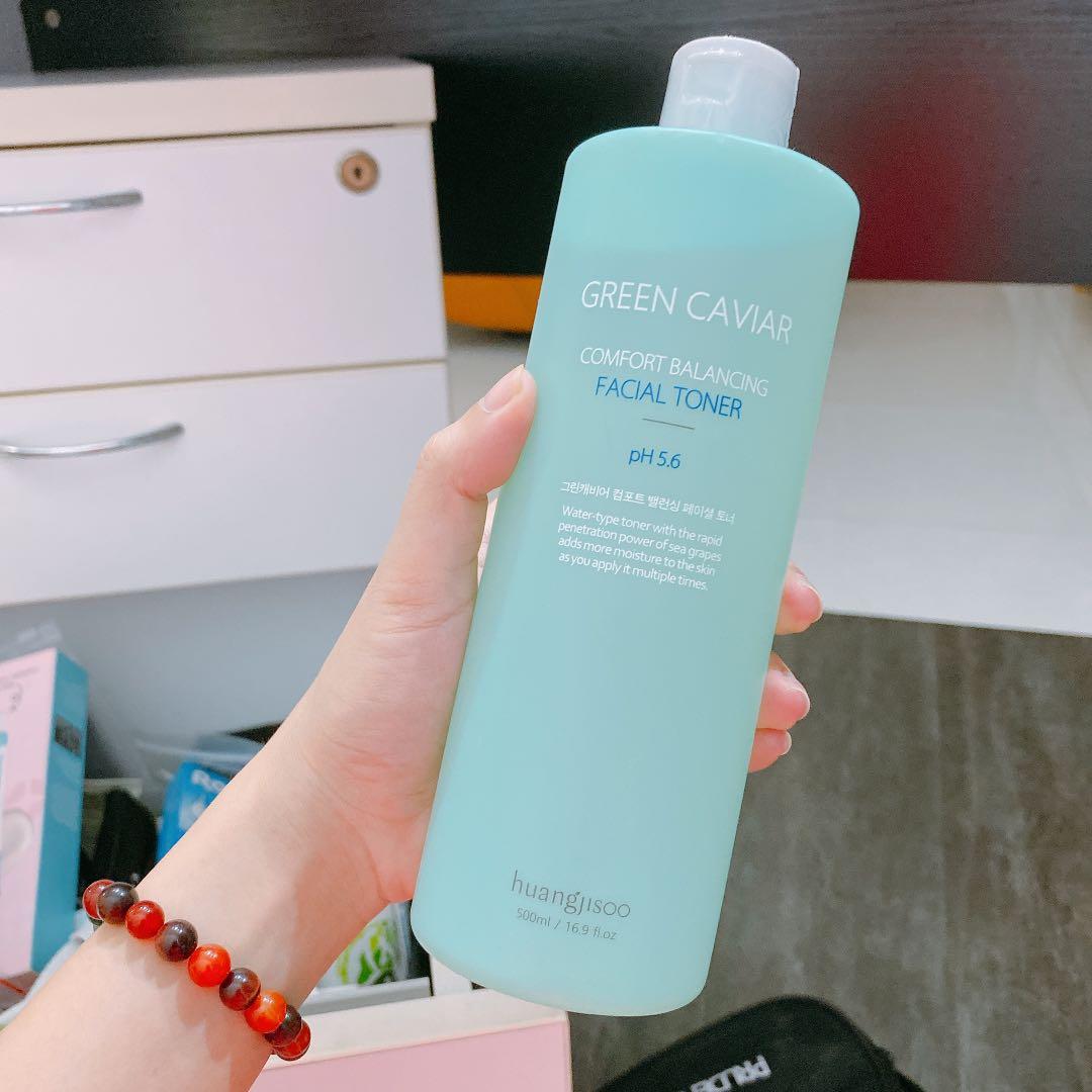 green caviar comfort balancing facial toner