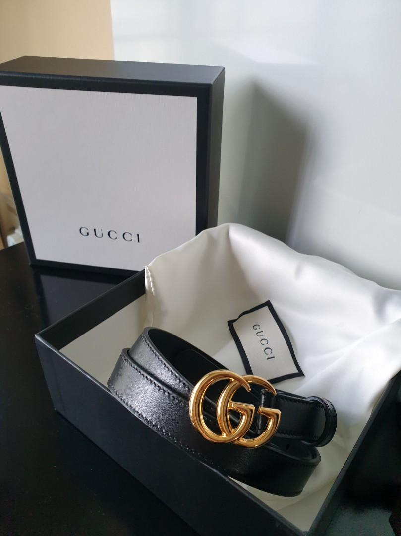 gucci shiny buckle belt