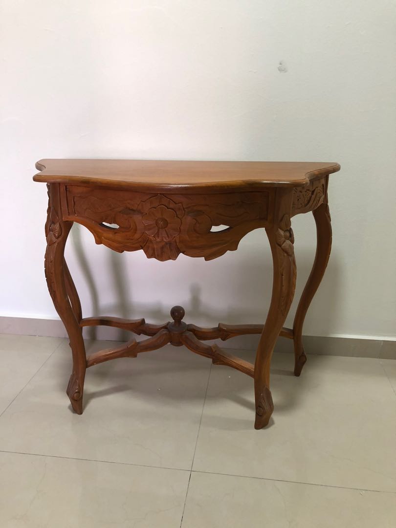 Half moon table, Furniture & Home Living, Furniture, Tables & Sets on