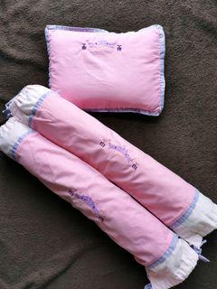 Head Pillow and Bolsters + 1 Set Pillow Case + Comforter