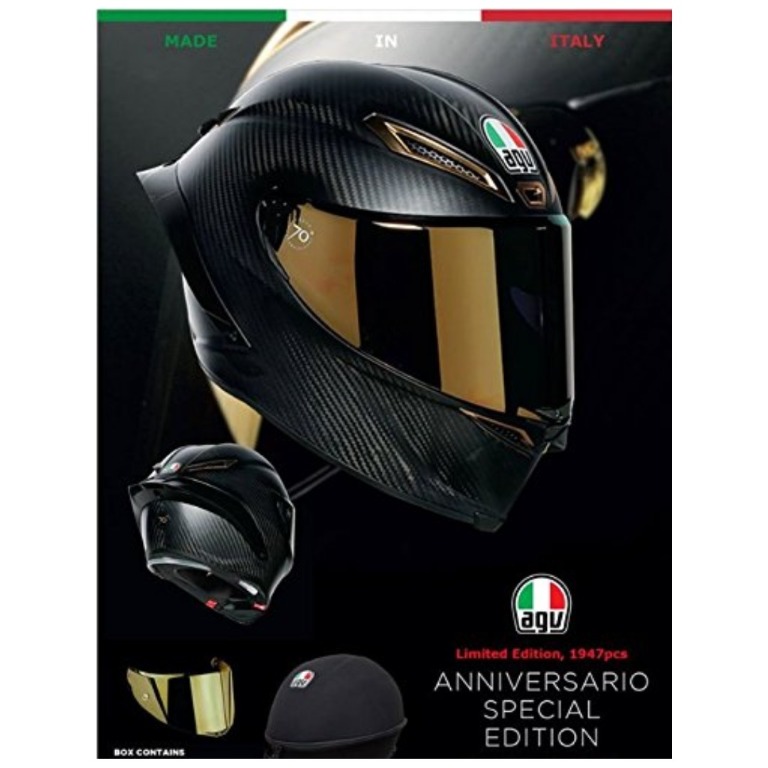 HOT) AGV Pista GP R Carbon Anniversario Helmet SIZE SMALL ONLY 70th Years  Special Limited Edition Matte Mono Carbon RARE, Motorcycles, Motorcycle  Accessories on Carousell