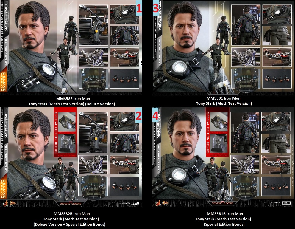 Hot Toys Iron Man Tony Stark Mech Test Version Deluxe Version