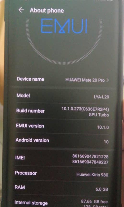 huawei mate 20 pro swap downgrade