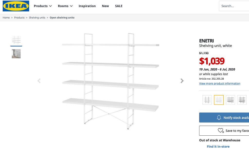 IKEA Shelving Unit White, 傢俬＆家居, 傢俬, 櫃子、組合櫃及置物架 Carousell