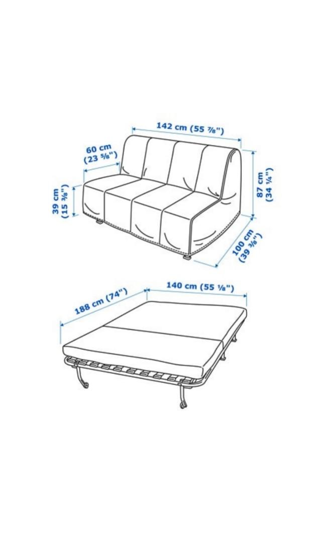 Ikea Sofa bed, Furniture & Home Living, Furniture, Bed Frames