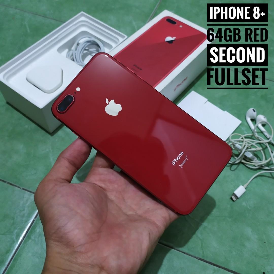 Iphone 8 Plus 64gb Red Second Original Fullset Telepon Seluler Tablet Iphone Iphone 8 Series Di Carousell