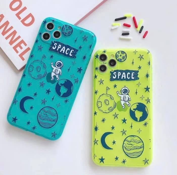 Iphone Blue And Neon Yellow Space Case Mobile Phones Tablets Mobile Tablet Accessories Cases Sleeves On Carousell