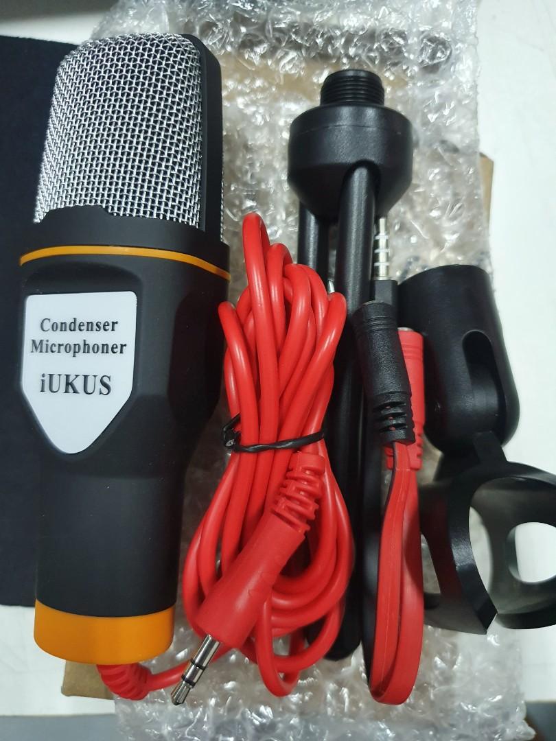 iUKUS PC Microphone with Mic Stand, Professional 3.5mm Jack Recording