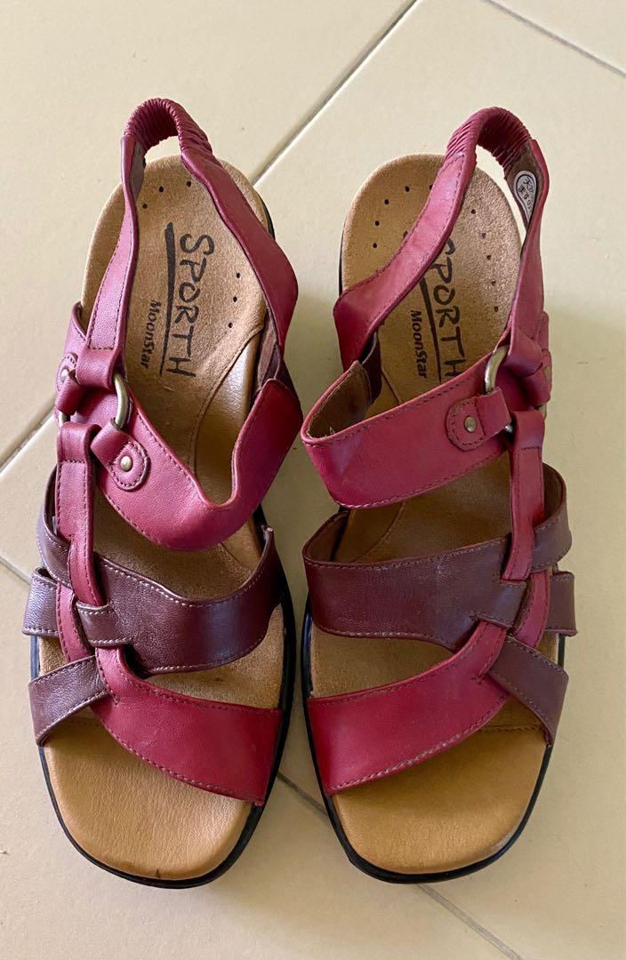Maroon wedge sandals outlet