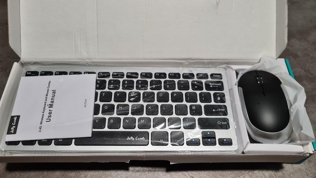 Keyboard and Mouse Set Ultra Slim, Jelly Comb KUT019 2.4G Compact