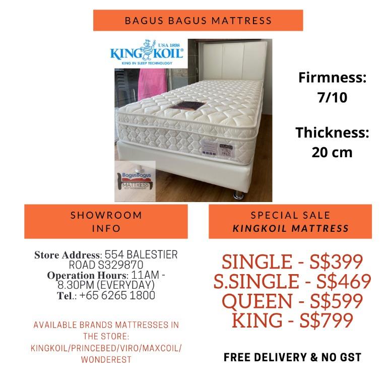 Kingkoil Mattress Only L Single Super Single Queen King Furniture