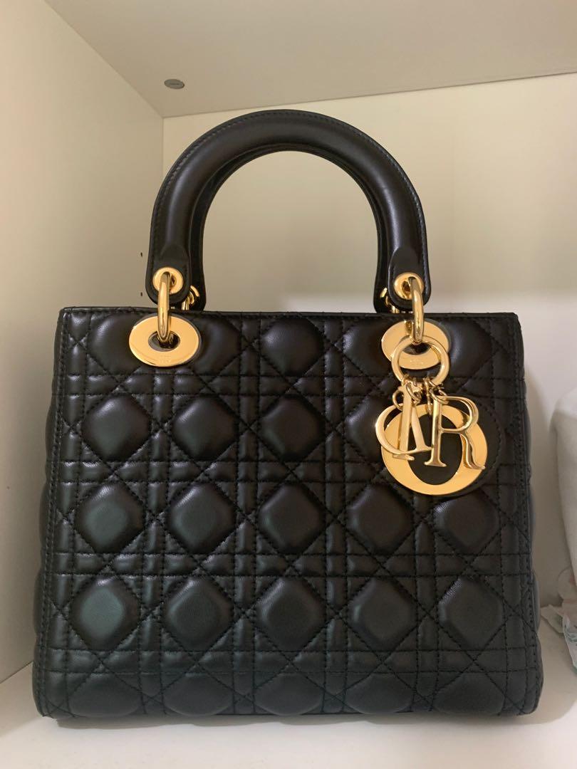 Lady Dior Handbag 5格中size 手袋 名牌 袋 銀包 Carousell