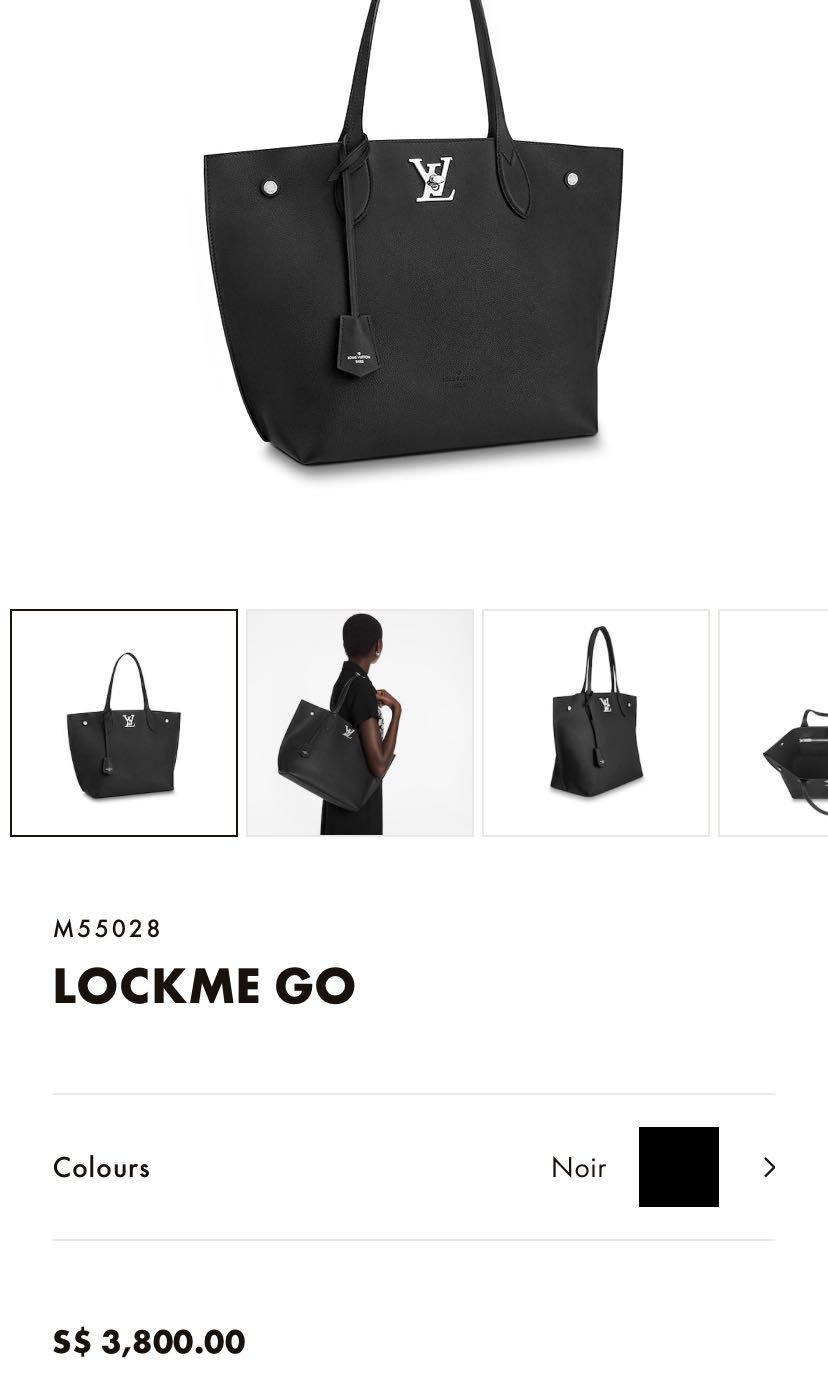 LOUIS VUITTONAuth Lockme Go M55028 Women's Tote Bag Noir