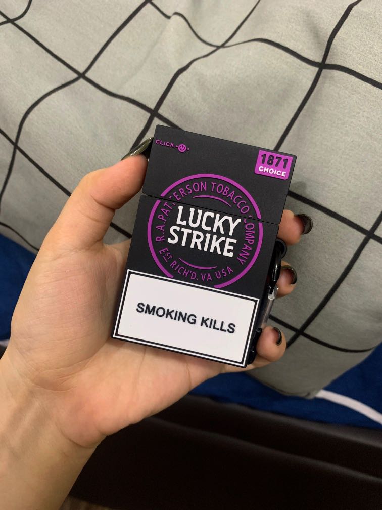 Lucky Strike Purple airpods casing, Mobile Phones & Gadgets, Mobile &  Gadget Accessories, Cases & Sleeves on Carousell