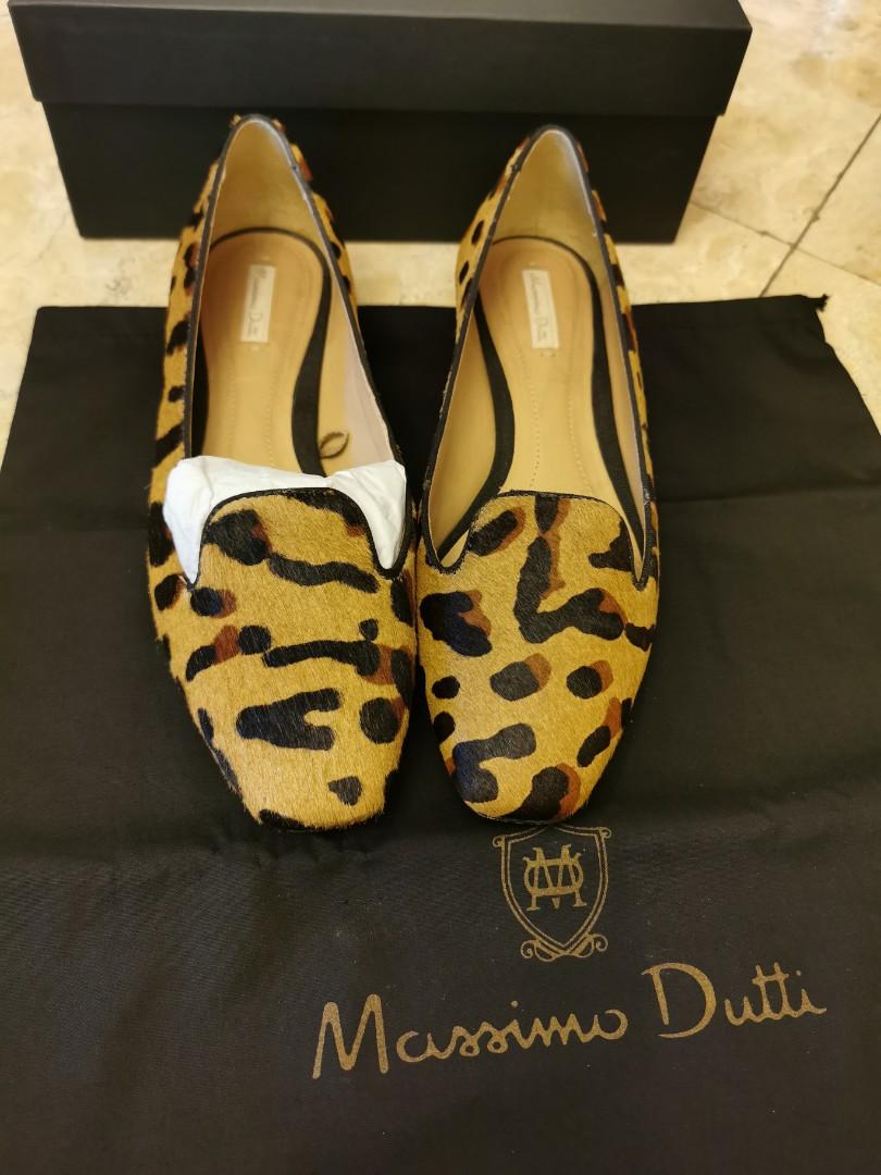 Massimo dutti animal new arrivals print loafers
