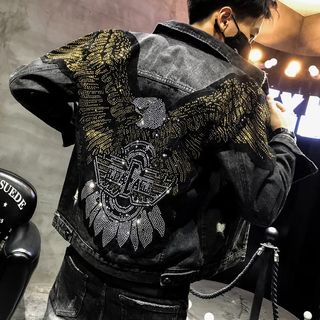 Red sequin jacket mens top