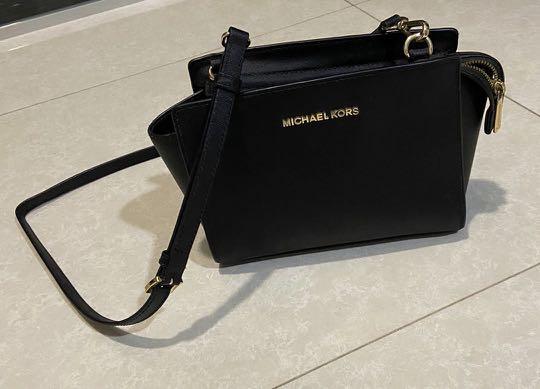 Michael Kors Selma Mini Black, Women's Fashion, Bags & Wallets
