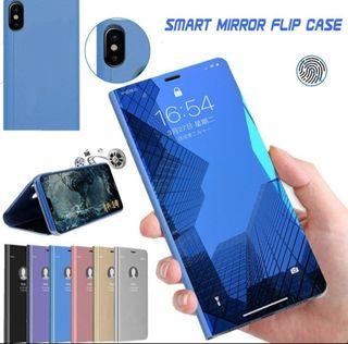 Mirror Flip Phone Case Oppo Reno Z 10x R17 A5 A31 Realme 5 6