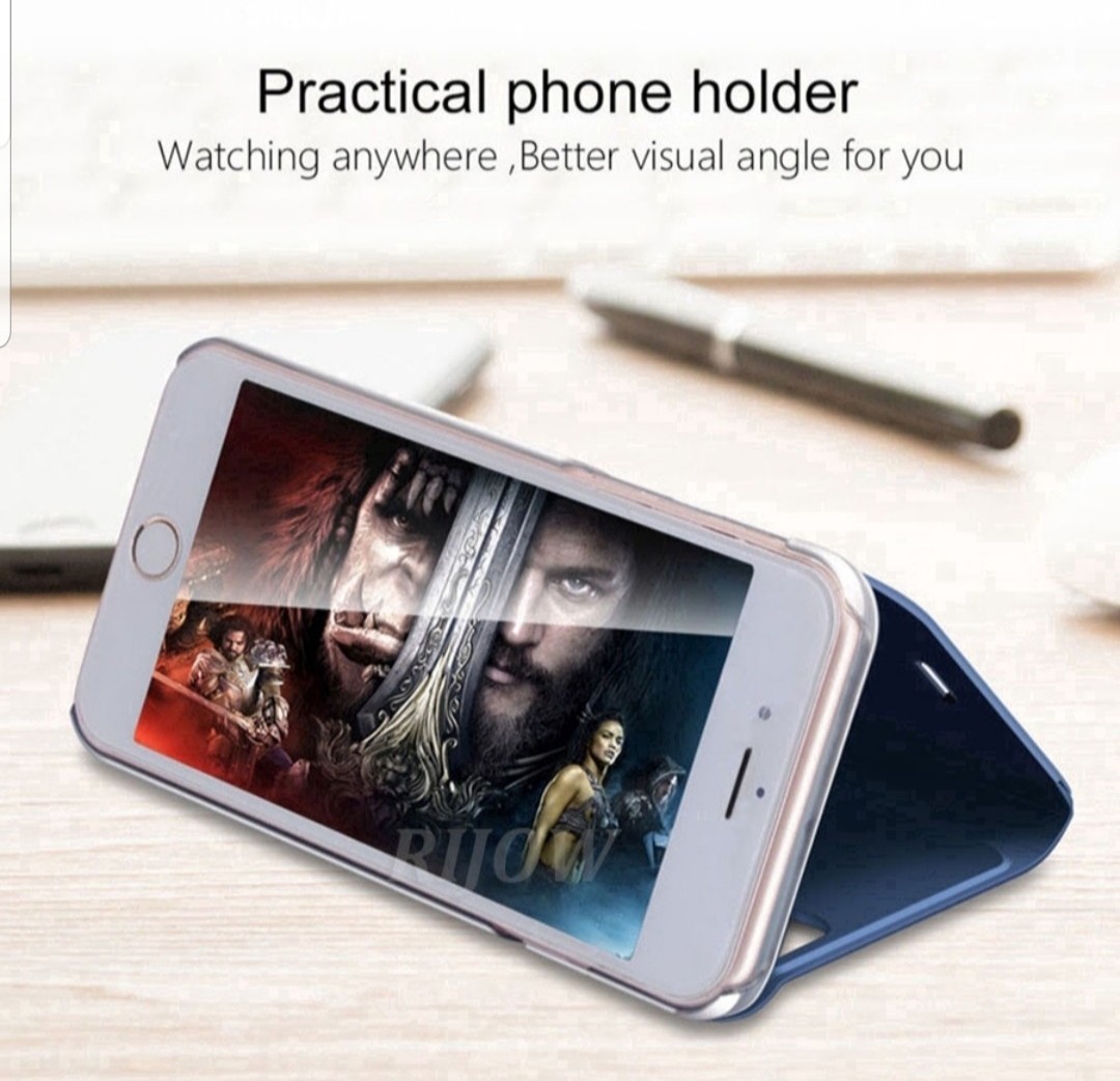 Mirror Flip Phone Case Oppo Reno Z 10x R17 A5 A31 Realme 5 6