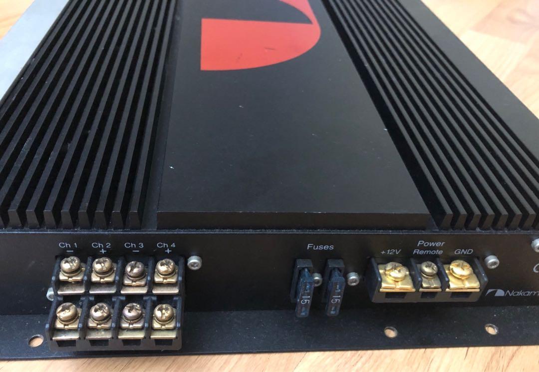 Nakamichi PA1004 4x100W car amplifier. Handcrafted in USA. Full