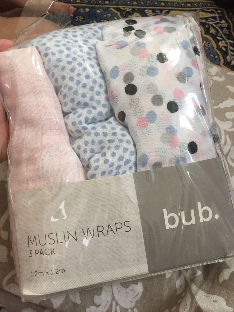 New Bub Target Muslin Wraps 1.2m aus brand