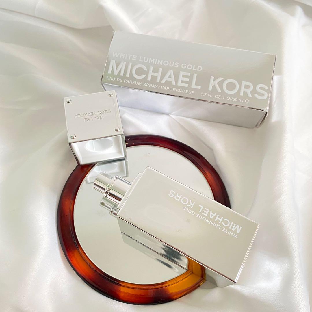 NEW MICHAEL KORS WHITE LUMINIOUS GOLD 