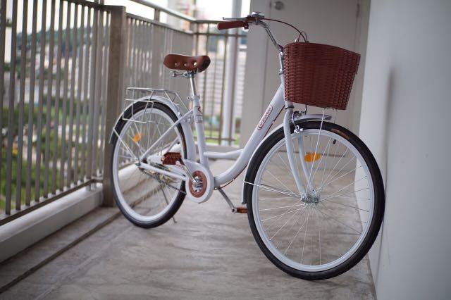 white retro bike