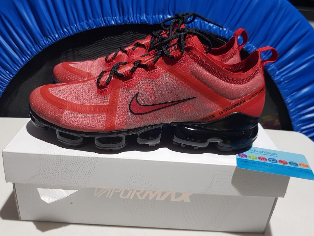 vapormax 2019 red and black
