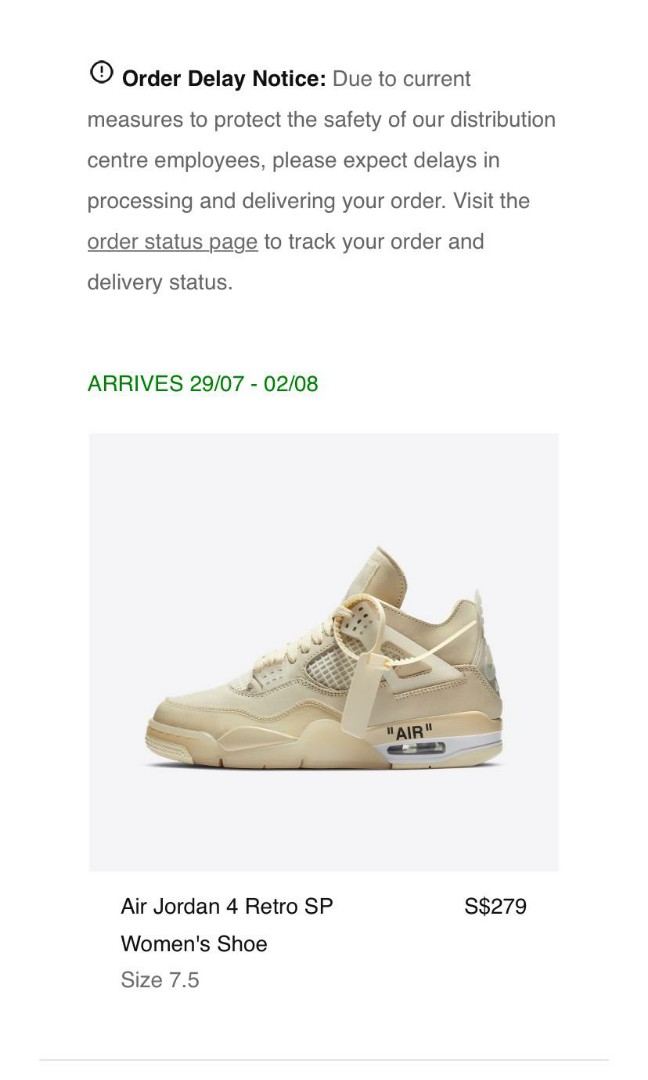 nike offwhite jordan 4