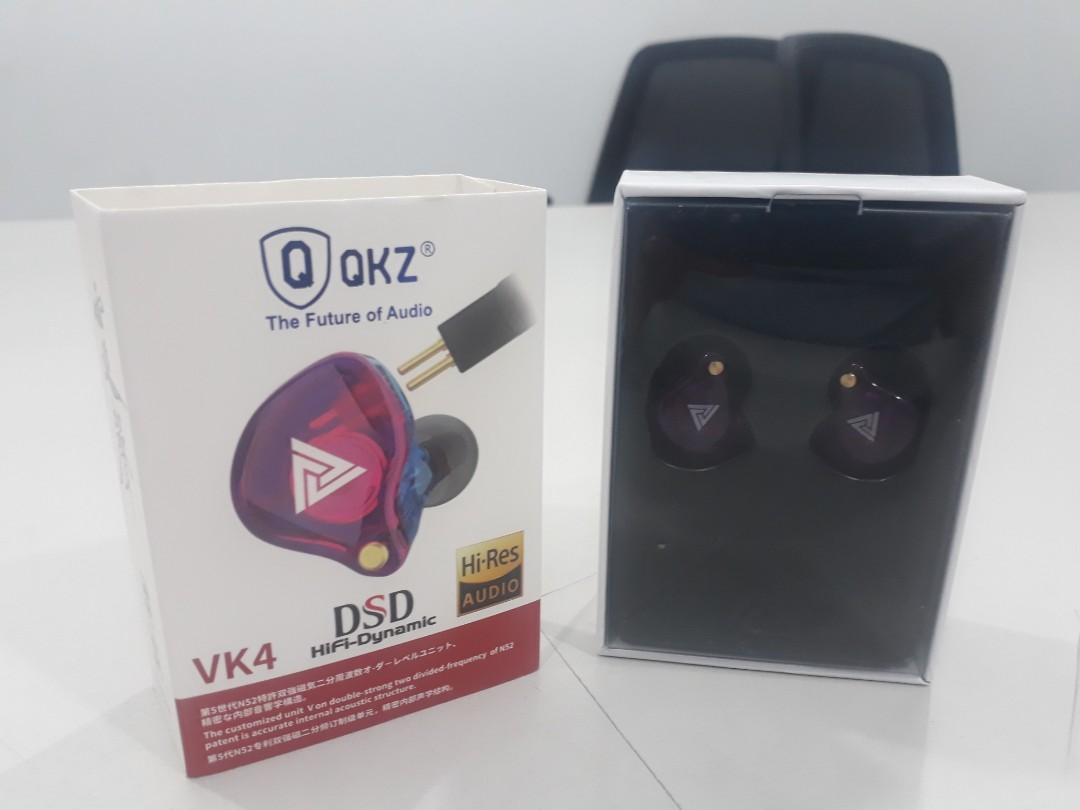 Original Qkz Vk4 Colorful Dd In Ear Earphone Hifi Bass Headphone Noise Cancelling Earbuds