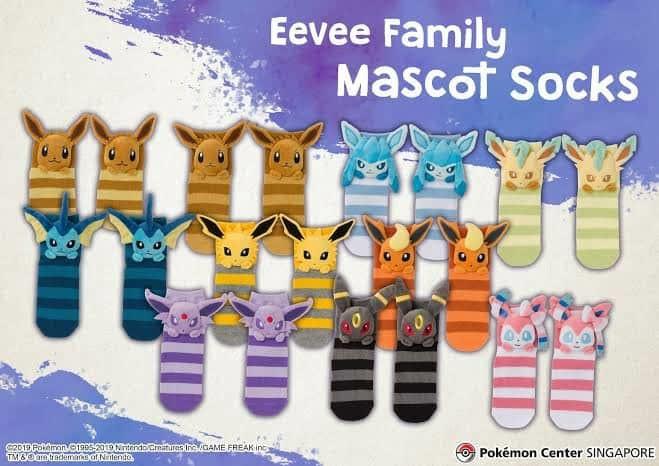 Bioworld Pokemon Eevee Evolutions 5 Pack Womens Juniors Ankle Socks