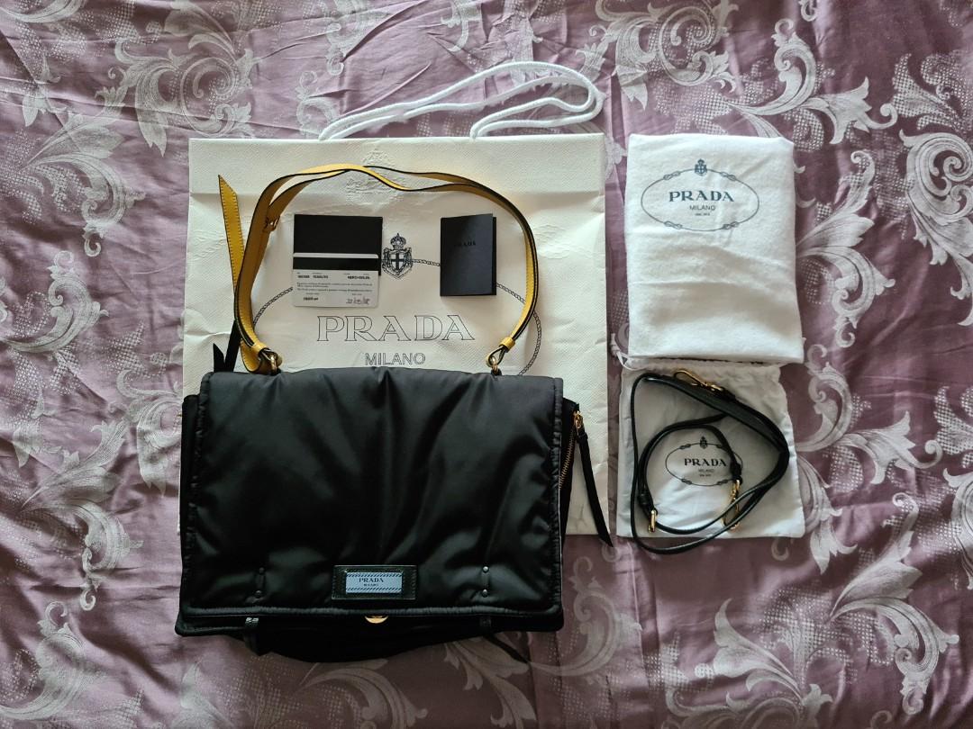Prada etiquette shoulder bag store