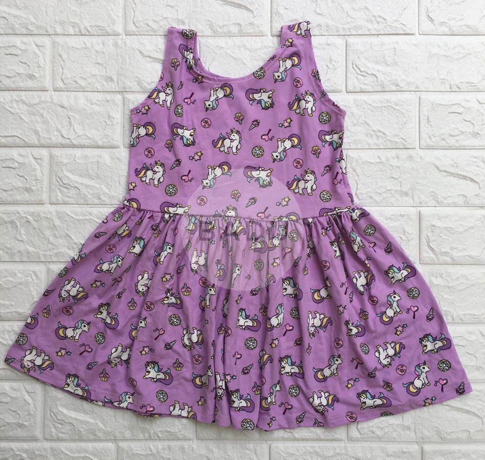 pink and violet unicorn dress