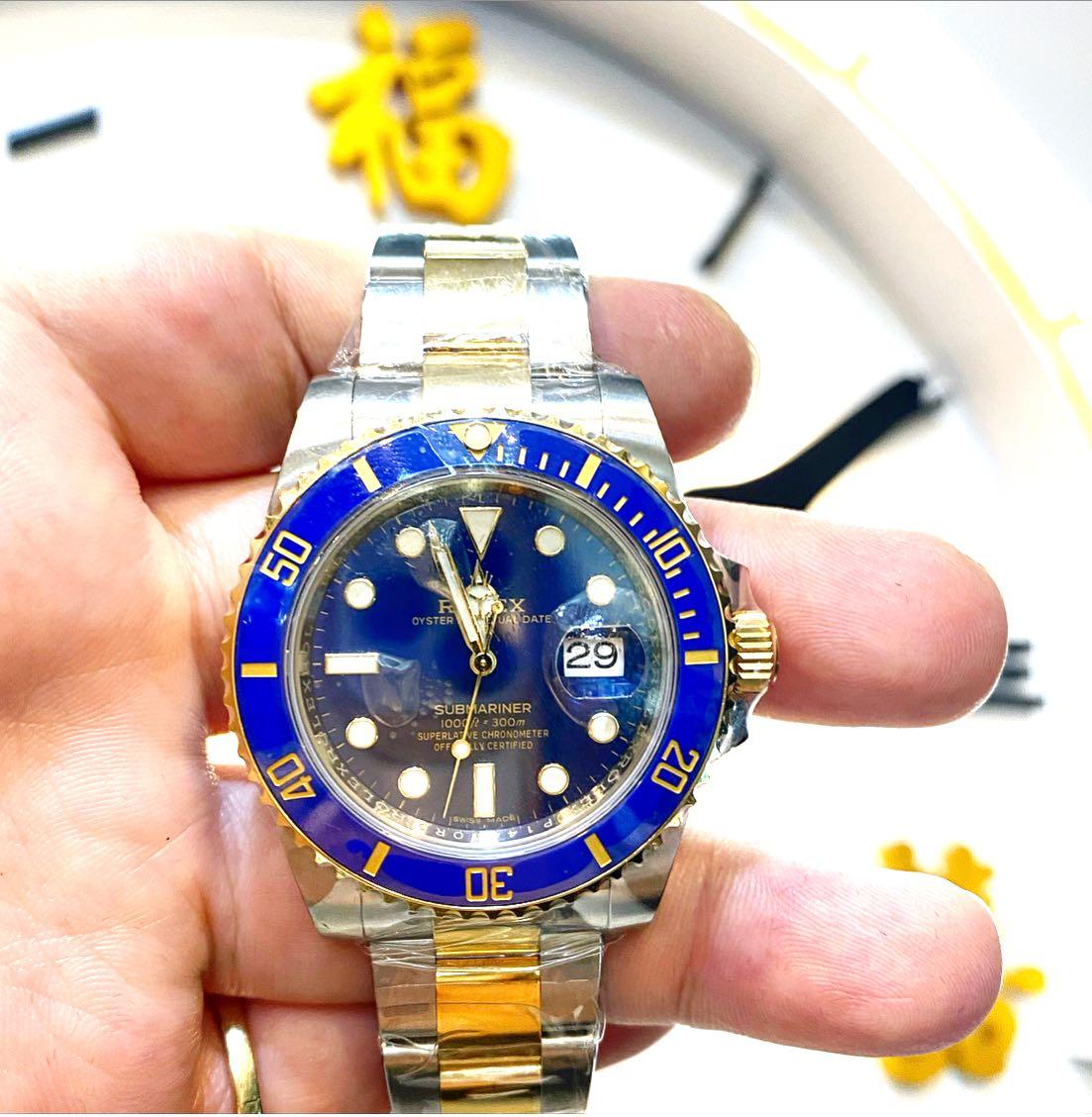 Rolex submariner tt blue sale