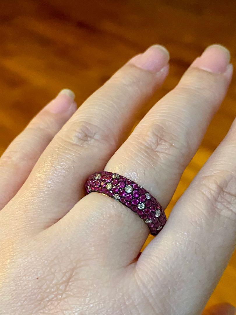 Ruby encrusted outlet ring