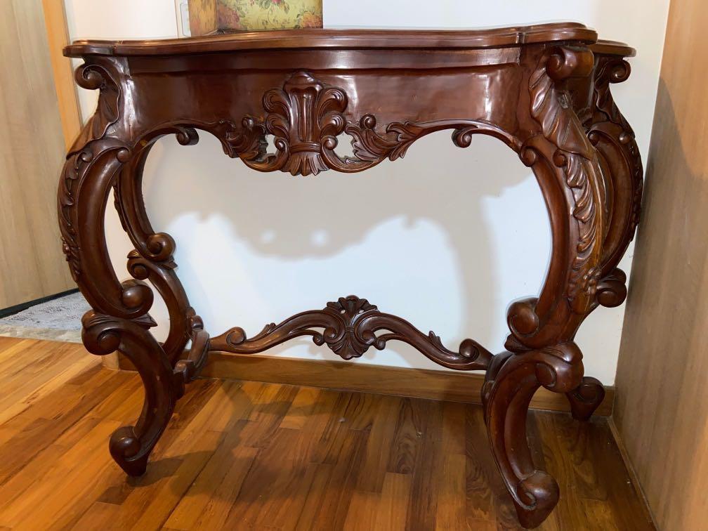 Side Table (Category: Tables & Sets) located in Singapore. Submitted by rsiow (Listing ID 1023389594, Image 1). Description: Solid wood side table. 106W x 45D x 49H cm. .