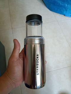 Starbucks metal tumbler.