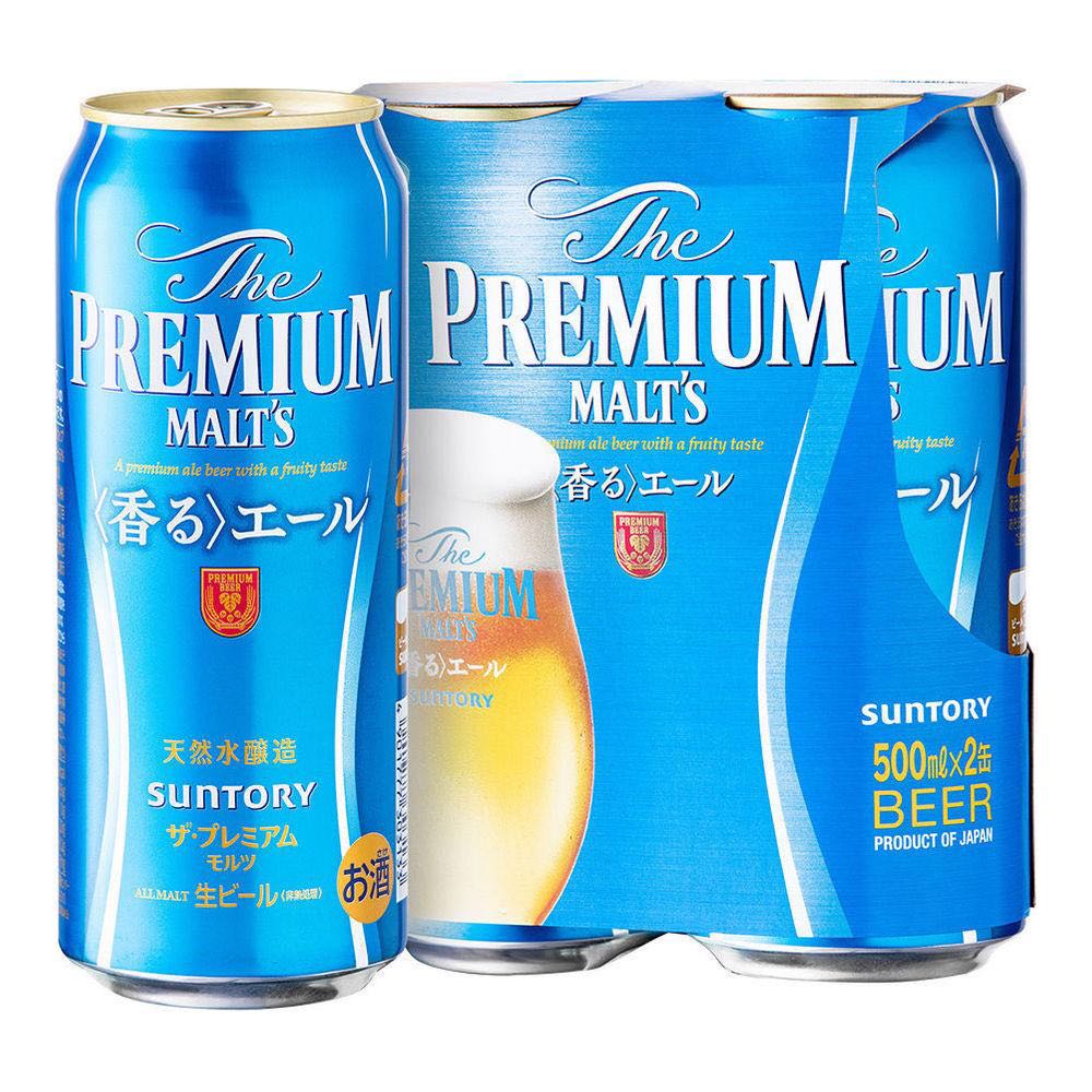 Suntory Premium Malt Beer Ale (6 x 500ml), Food & Drinks, Alcoholic
