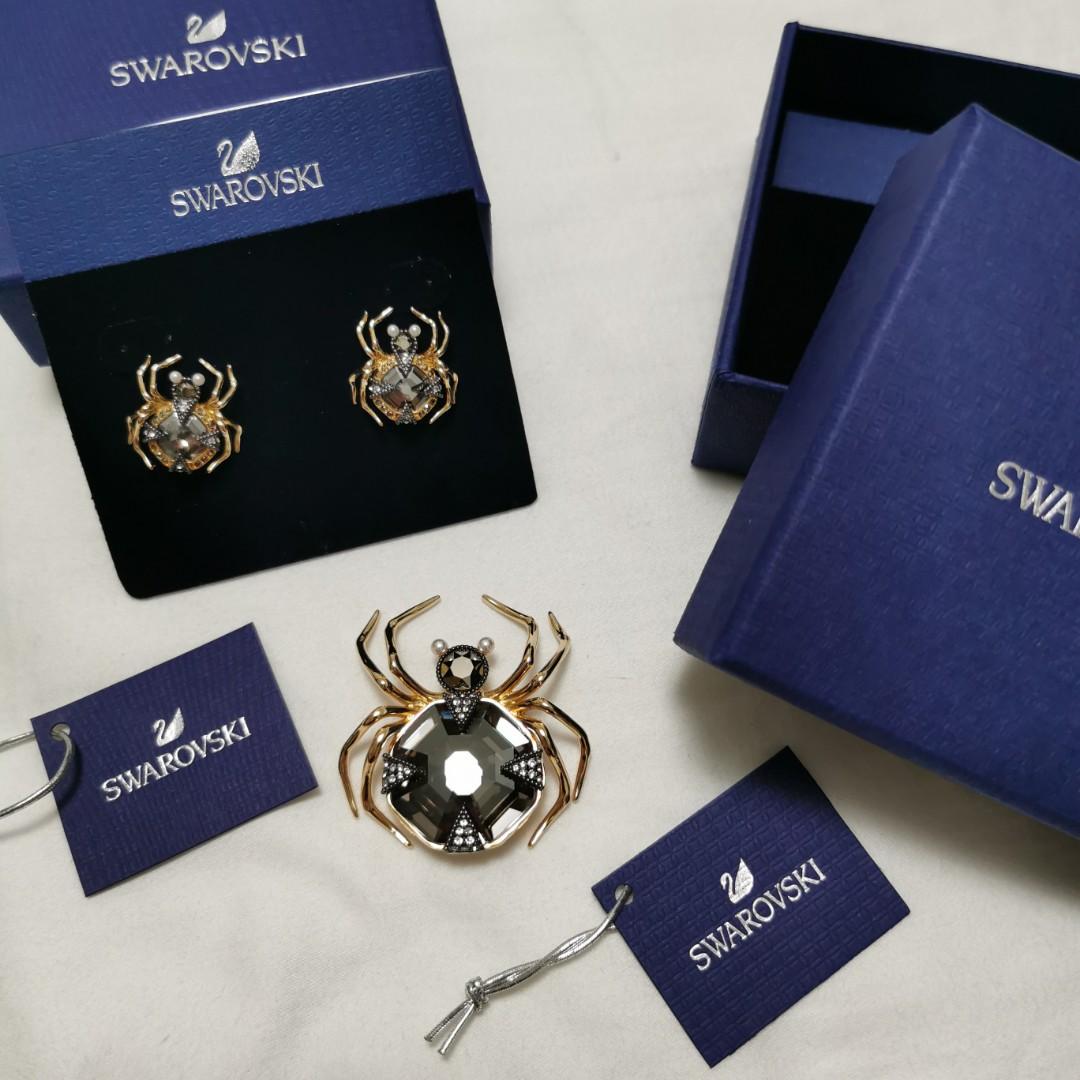 Swarovski spider earrings discount