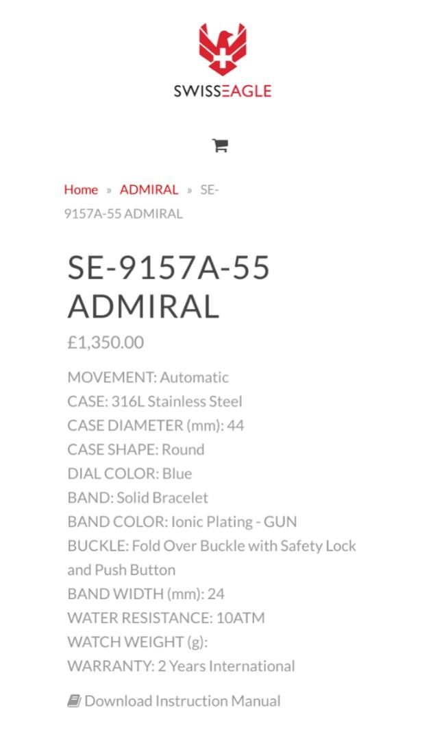 swiss eagle admiral automatic