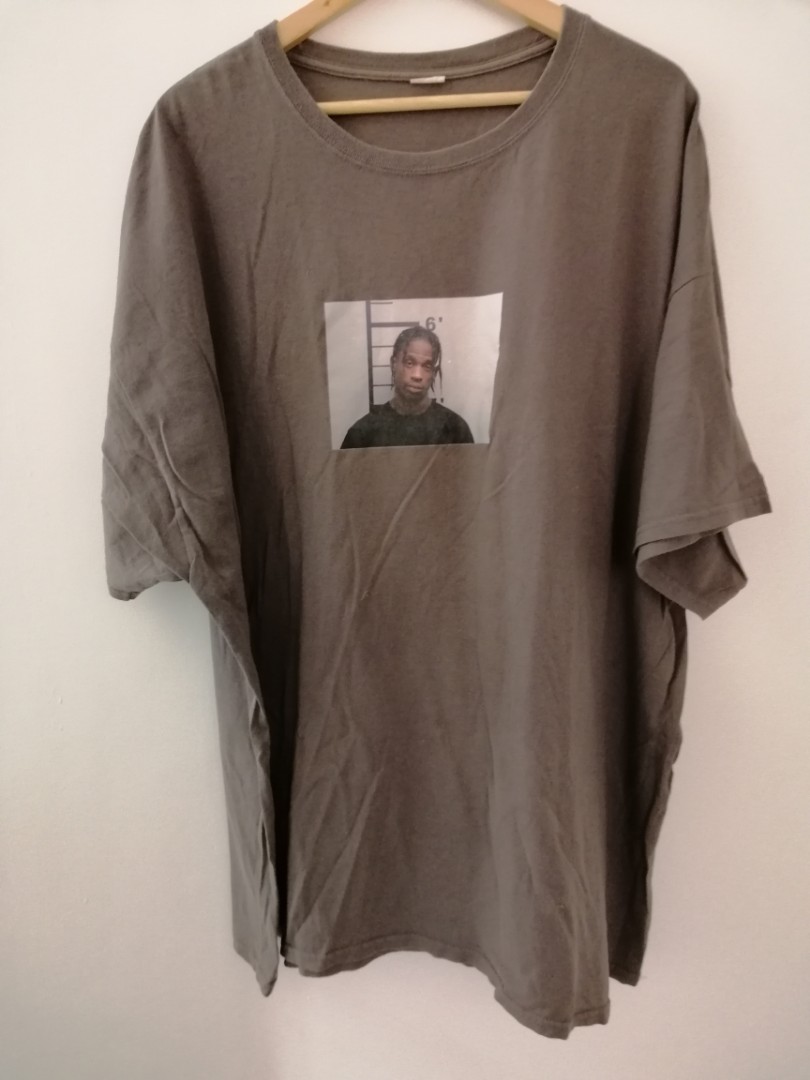 Travis Scott Mugshot Inpired Shirt, Men's Fashion, Tops & Sets, Tshirts