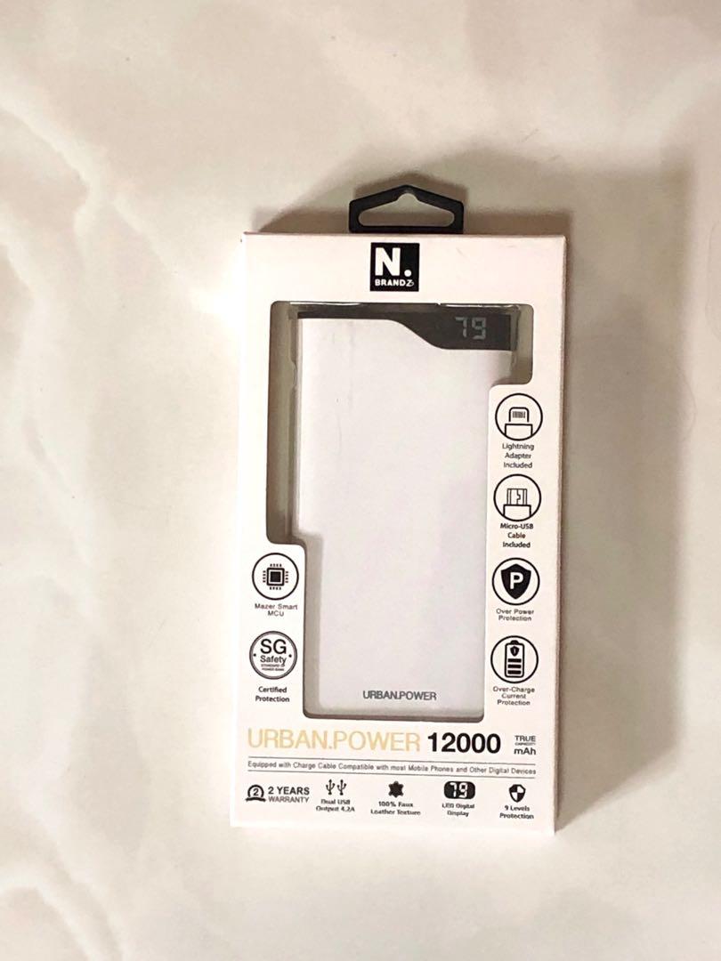 Urban Power 12000mah Power Bank White Mobile Phones Tablets Mobile Tablet Accessories Power Banks Chargers On Carousell