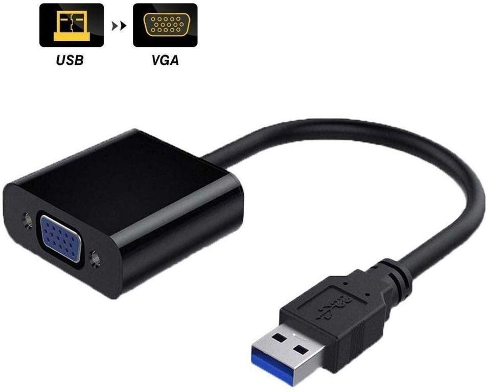 USB 3.0 to VGA Adapter, USB Male to VGA Female Connector, MultiDisplay Video Converter