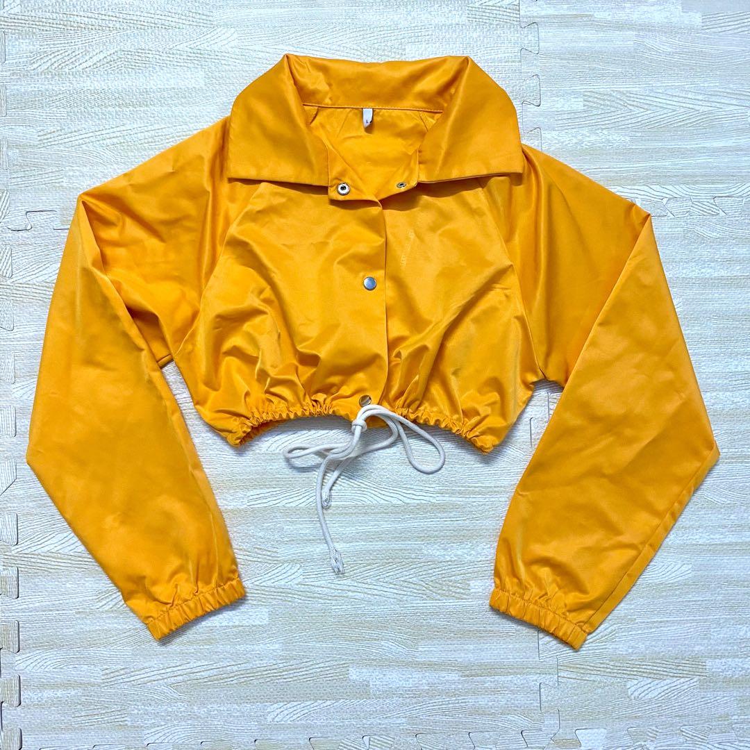 Yellow hotsell cropped windbreaker